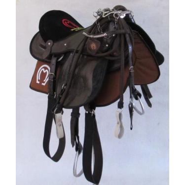 Imagem de Sela Australiana Mangalarga M. Marrom Completa 16 Pol De Aba Cavalgada