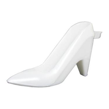 Imagem de Sapatinho Acrílico Branco Sem Chaveiro 5,5cm - 20 Unidades - Russo Art