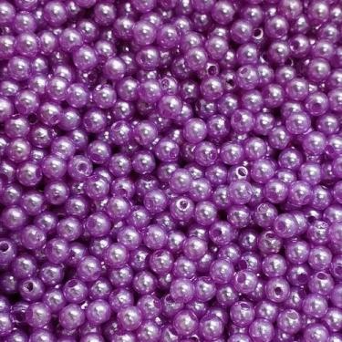 Imagem de PÉROLA DE ABS LISA Nº 04 20G PEROLA 4MM - IMPORTAÇÃO, Lilás escuro
