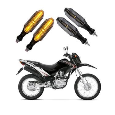 Imagem de KIT 4 Seta Esportiva Pisca de Led Modelo P26 Para Moto Honda NXR 125 B
