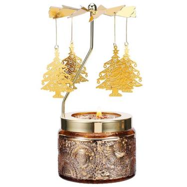 Imagem de Presente de vela DAISRED com design de árvore de Natal perfumada rotat