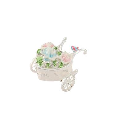 Imagem de QIFU Caixa de bugigangas esmaltada pequena pintada à mão, presente exclusivo para a família