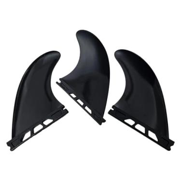 Imagem de Colaxi 3 peças de quilhas para prancha de surfe, liberação rápida, substituição direta, profissional, premium, alto desempenho, acessório fácil de instalar, Preto