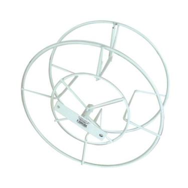 Imagem de Suporte Para Mangueira De Parede Enrolar Overtime Metal Branco Com Man