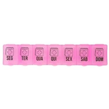 Imagem de Porta Comprimidos Semanal Organizador de Remédios e Vitaminas, Caixa Diária de Segunda a Domingo, Ideal para Idosos e Controle de Medicação