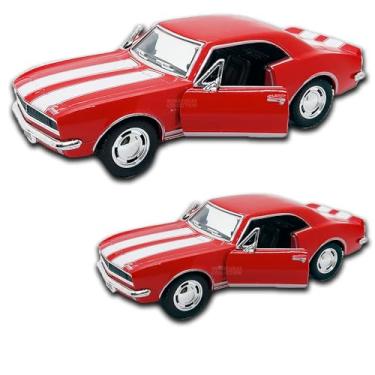 Imagem de Miniatura de carro Camaro Z 28 1967, carrinho de coleção, carrinho de ferro, abertura de portas, com Fricção, 13 CM, Escala 1:37, Kinsmart (Vermelho)