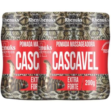 Imagem de Pomada Massageadora Cascavel Extra Forte, 200g, Kit com 2 Unidades