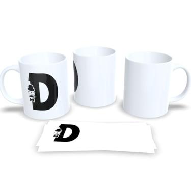 Imagem de Caneca de Porcelana Masculina Letra Inicial do Alfabeto (D)