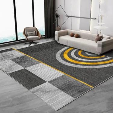 Imagem de Tapete simples para sala de estar, mesa de centro, tapete grande antiderrapante, tapete de cabeceira para quarto, decoração para casa (120 x 200 cm, 47 x 79 polegadas/FLR-15)