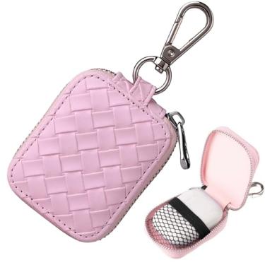 Imagem de CCSmall Capa de fone de ouvido para AirPods Pro 2/1/4/3, linda bolsa de armazenamento feminina xadrez pequena com mosquetão organizador de viagem portátil para fones de ouvido sem fio, fones de ouvido