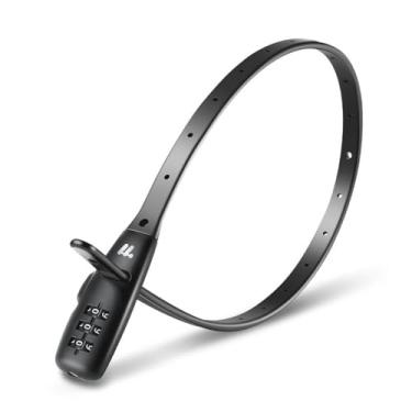 Imagem de Fecho de amarrar, trava de cabo ajustável com núcleo de aço inoxidável, trava de cabo multiuso para trava de bicicletas, porta francesa, carrinho de bebê e armário, gavetas, portões (1, preto)