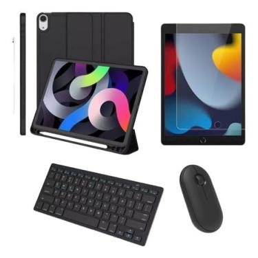 Imagem de BDNET, Capa Com Teclado E Mouse Bluetooth + Pel Para iPad 9ª Ger