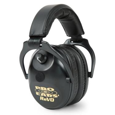 Imagem de Pro Ears ReVO Protetores de ouvido eletrônicos, protetor auditivo tamanho infantil, NRR 25, placas de circuito duplo, tecnologia DLSC exclusiva, selos de couro de forma profissional, feito nos EUA