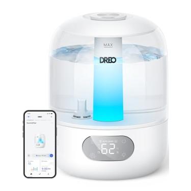Imagem de Dreo Umidificadores para quarto, umidificador ultrassônico Cool Mist com iluminação 26dB silencioso e RGB, tanque de 3L de enchimento superior, fácil de limpar, tempo de execução de 30 horas para casa