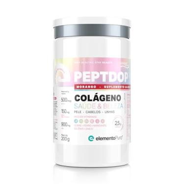 Imagem de Colágeno Hidrolisado Verisol® PEPTDOP 200g - Sabor Morango | Pele, Cabelos e Unhas Saudáveis | elementoPuro