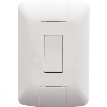 Imagem de Conjunto 4x2 Com 1 Interruptor Bipolar Simples Tramontina Aria 10 A 250 V Branco Tramontina