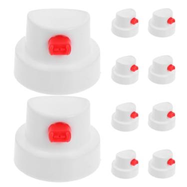 Imagem de Cabeça de spray de lata de aerossol - 10 peças de bicos de tinta spray PE para latas Tampa versátil para grafite e reparo doméstico design de botão à prova d'água