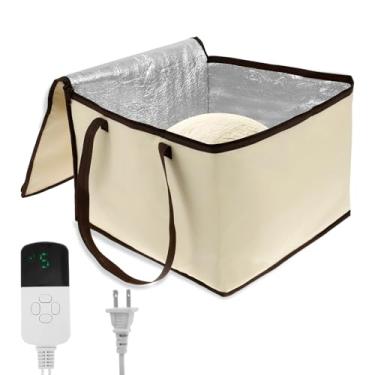 Imagem de Caixa à prova de pão, cesta dobrável com zíper e controlador de temporizador para fazer massa, iogurte, pizza, biscoito, Natto, controle de temperatura, aquecedor de fermento para assar em casa