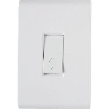 Imagem de Conjunto Liz Branco 4x2 com 1 Pulsador para Campainha de 10 Ampères e 250 Volts - 57170007 - TRAMONTINA