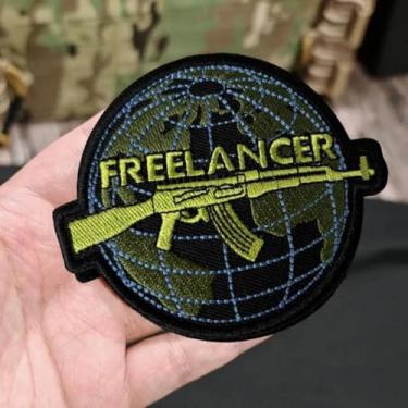 Imagem de Remendo de moral militar freelancer - Remendo bordado meme tático para equipamentos militares, mochilas, bonés de beisebol de operador, porta-placas e coletes - adesivos de moral