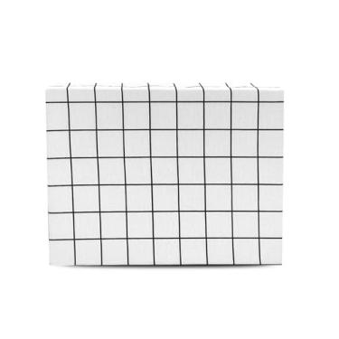 Imagem de Lençol de Cima Solteiro c/Bainha Percal Estampado 180 Fios (Geométrico Branco)