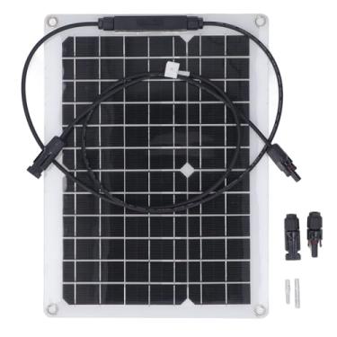 Imagem de WALFRONT 15W Monocristalino Painel Solar Painel Flexível Kit 18V Pequenos Painéis Solares Com Proteção contra Sobrecarga para a Bateria de Acampamento de Trailers Carregando o Telhado