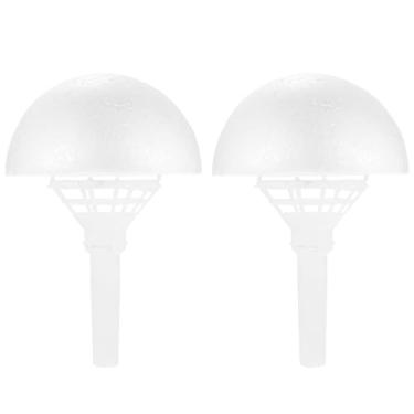 Imagem de Abaodam Decoração de casamento, 2 conjuntos de buquê de flores de espuma, alça para buquê de noiva para flores artificiais, arranjos florais, flores de seda fresca, suprimentos de festa de casamento,