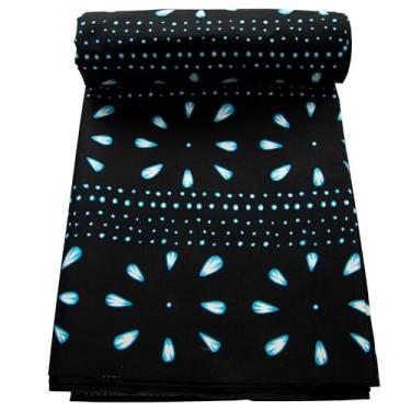 Imagem de Stioyitois Tecido africano 6 jardas poliéster Ankara Print Tecido para costura DIY projetos de artesanato roupas de festa M1