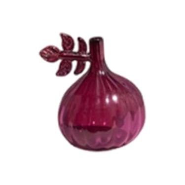 Imagem de IEUDNS Vaso de flores, difusor de vidro vazio, decoração de garrafa, vaso decorativo de frutas, hidropônico para plantas, flores secas, inauguração de casa, Figo 10.5x7cm