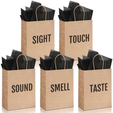 Imagem de Set de Bolsas de Regalo Kraft Kolldenn 5 Sentidos 21x11x27 cm