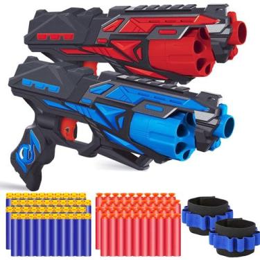 Imagem de Pacote de 2 armas de brinquedo Blaster POKONBOY para dardos Nerf com 8