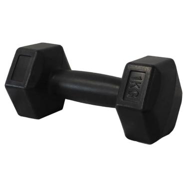 Imagem de Halter Dumbell Cement Sextavado Bonafit 1kg Preto-Unissex