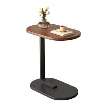 Imagem de Mesa de Centro Oval Industrial｜Design Robusto e Estiloso para seu Cantinho do Sofá(Preto)