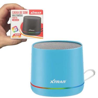 Imagem de Caixa De Som Bluetooth Fm Rgb Portátil Xtrad 10W Creme