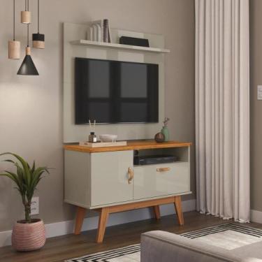 Imagem de Rack com Painel Pequeno 90cm Quarto Sala Para TV 32 Sirius Patrimar Of