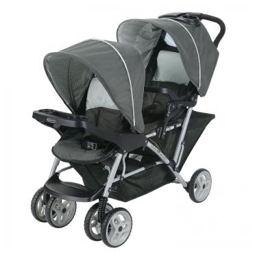 Imagem de Carrinho de Bebê Duplo Graco DuoGlider Leve com Assento em Tandem, Preto