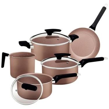 Imagem de Jogo de Panelas Tramontina Antiaderente Alumínio Milazzo 5 peças