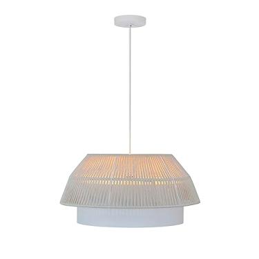 Imagem de Pendente Gaia 50cm Branco 1xE27 - Fio Cru