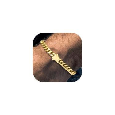 Imagem de Pulseira Richsteel Hip Hop Cuban Link Chain em aço inoxidável 316L