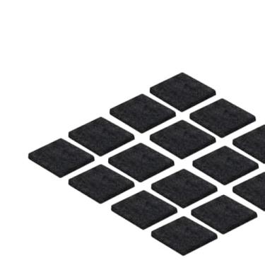 Imagem de Protetor Feltro Auto Adesivo Redondo 2,5cm Móveis Pé Cadeira Mesa(Preto, quadrado)