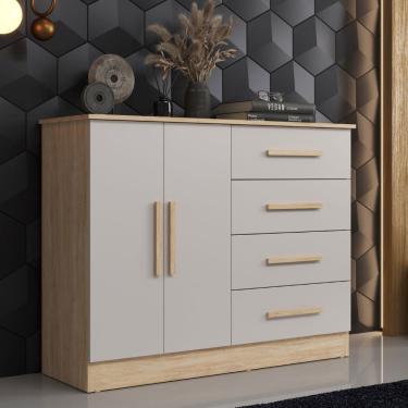 Imagem de Comoda 4 Gavetas 2 Portas Bariloche Moveis Sul