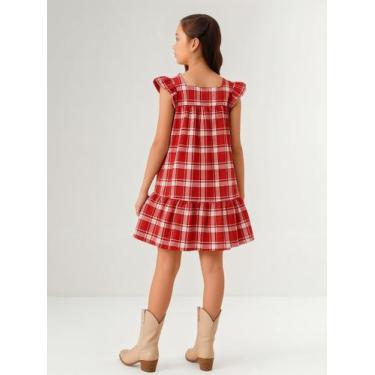 Imagem de Vestido Xadrez Infantil Estilosa 1 A 14 Anos Moda Festa - Se Tu Benção