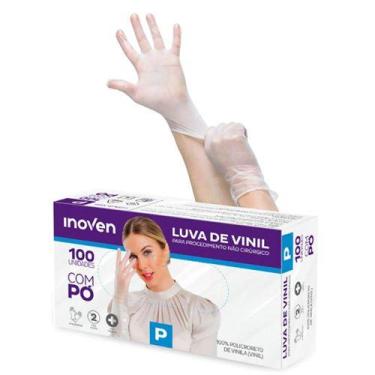 Imagem de Luva De Vinil Com Pó 100 Un - Inoven, M