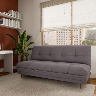 Imagem de Sofá-Cama 3 Lugares Casal Anelise Suede Cinza