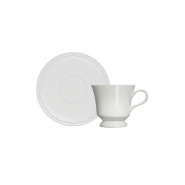 Imagem de Xícara de Café com Pires Clássica Branca