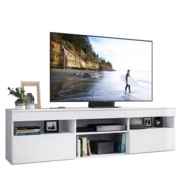 Imagem de Rack 65" Com 2 Portas Paris Multimóveis V3308 Branco - MULTIMOVEIS