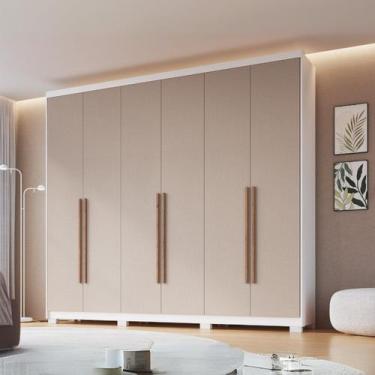 Imagem de Guarda-roupa 6 Portas 6 Gavetas Brescia - Móveis Castro