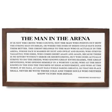 Imagem de Decoração inspiradora, placa de madeira emoldurada rústica, arte de decoração de parede, decorações motivacionais para escritório em casa, decorações de sala de estar, presente de incentivo para