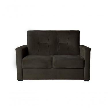 Imagem de Sofá 2 Lugares Pequeno Alice E Porta Controle Herreiro Marrom Escuro