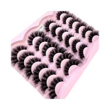 Imagem de Cílios Postiços 3D Volumosos E Fluffy, 12 Pares De Cílios De Visón Nat
